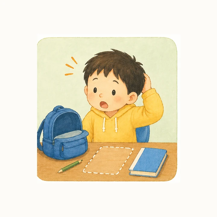 小朋友忘记带东西