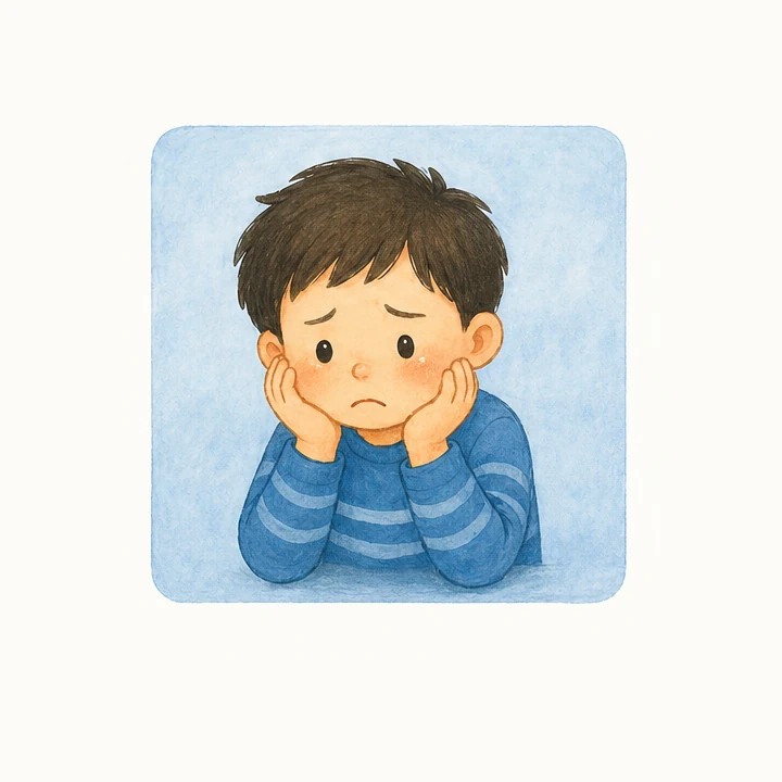 不开心的小朋友