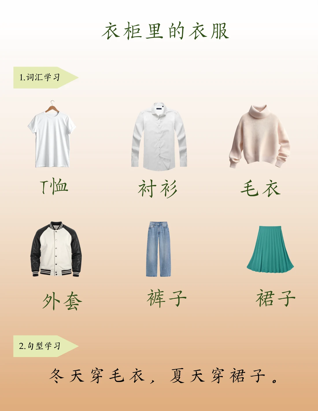 衣服教材整页预览