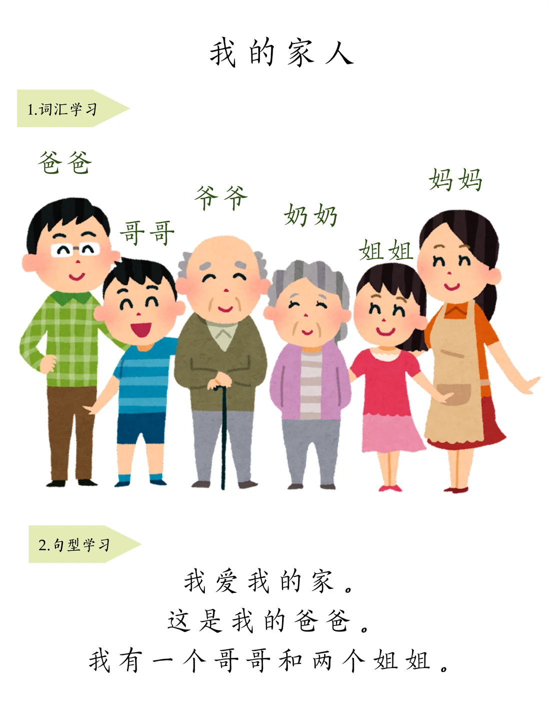 家人教材整页预览